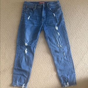 Lucky Brand women’s Relaxed Fit Distressed Blue Jeans